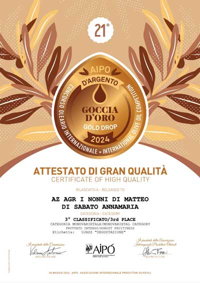 goccia d'oro 2024 fruttato intenso