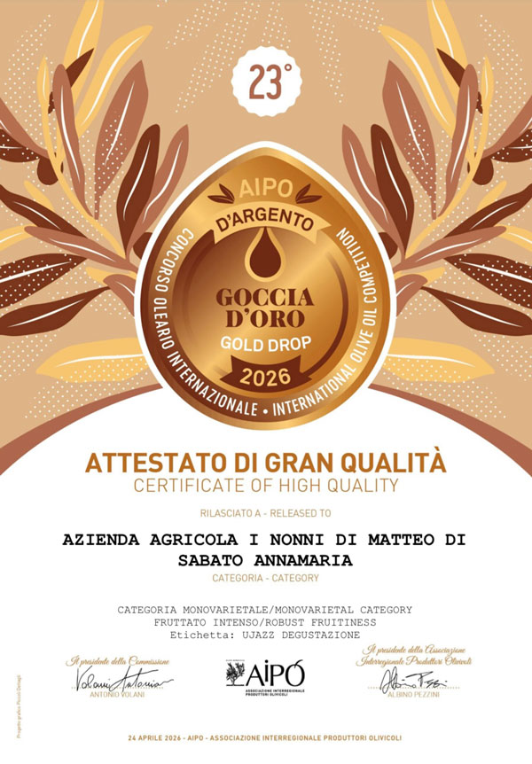 Ujazz Premio Goccia d'oro 2026 - Aipo Verona